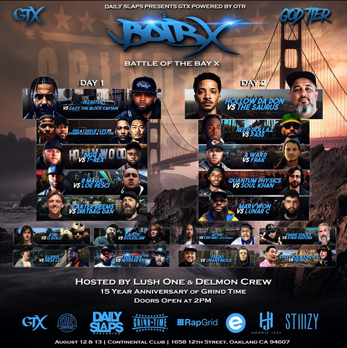Rap Battle League Event | GTX Presents: Battle Of The Bay X | Rap Grid